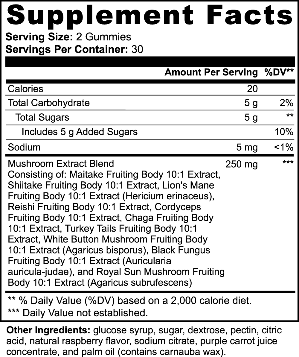 Brain Boost Mushroom Complex Gummies